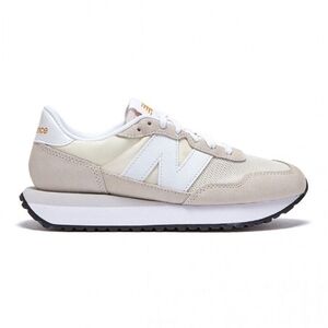 New Balance Women's Cream and White Sneakers